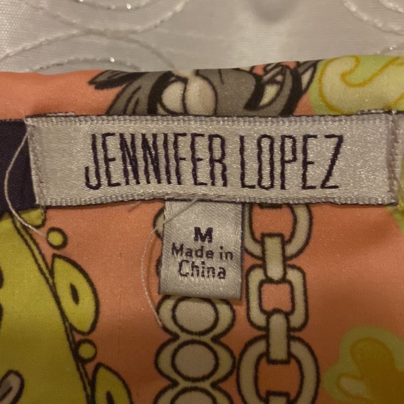 Jennifer Lopez Multi Color Patterned Dress Women’s Size Medium 💥 - Picture 3 of 4